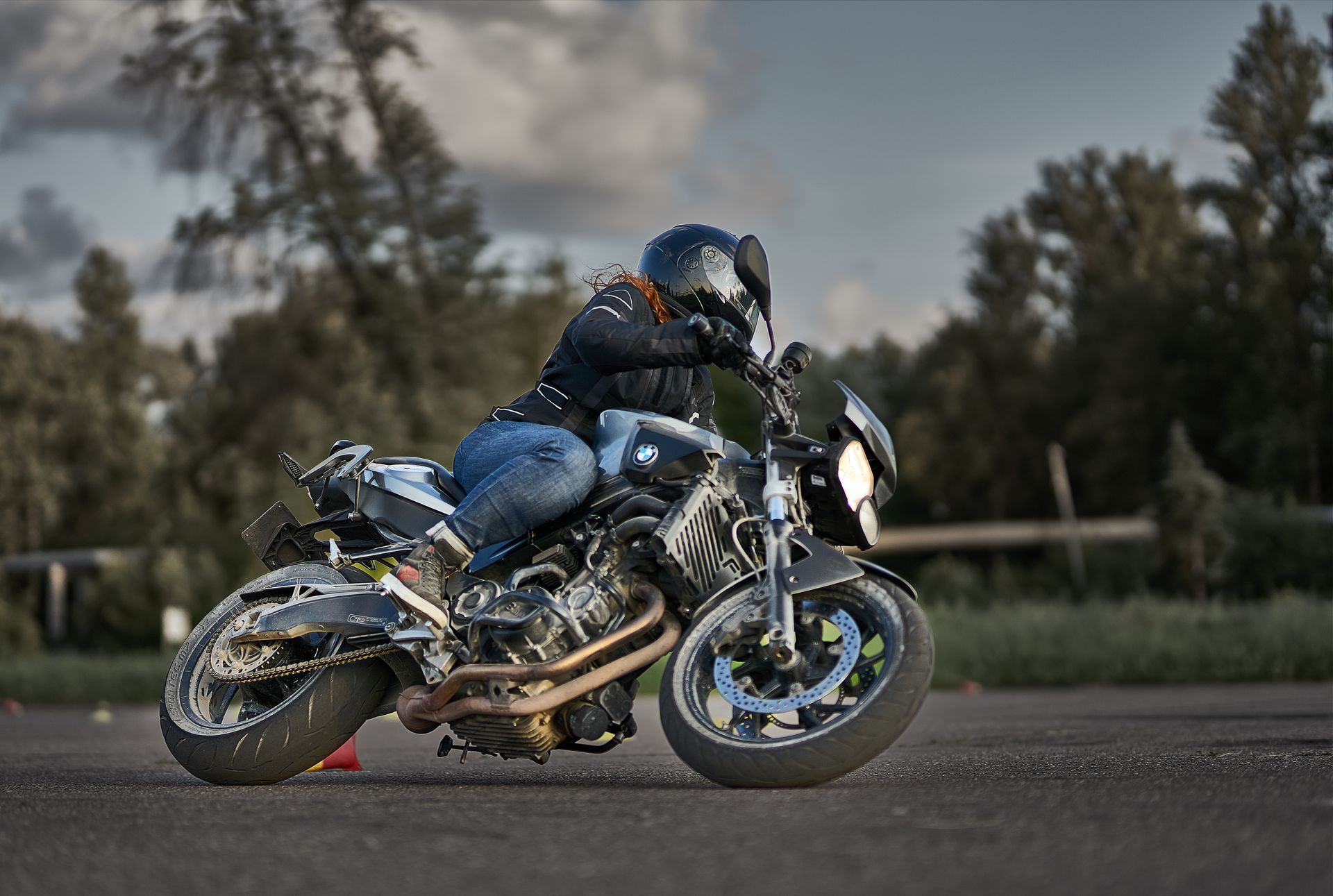 person riding motorcycle