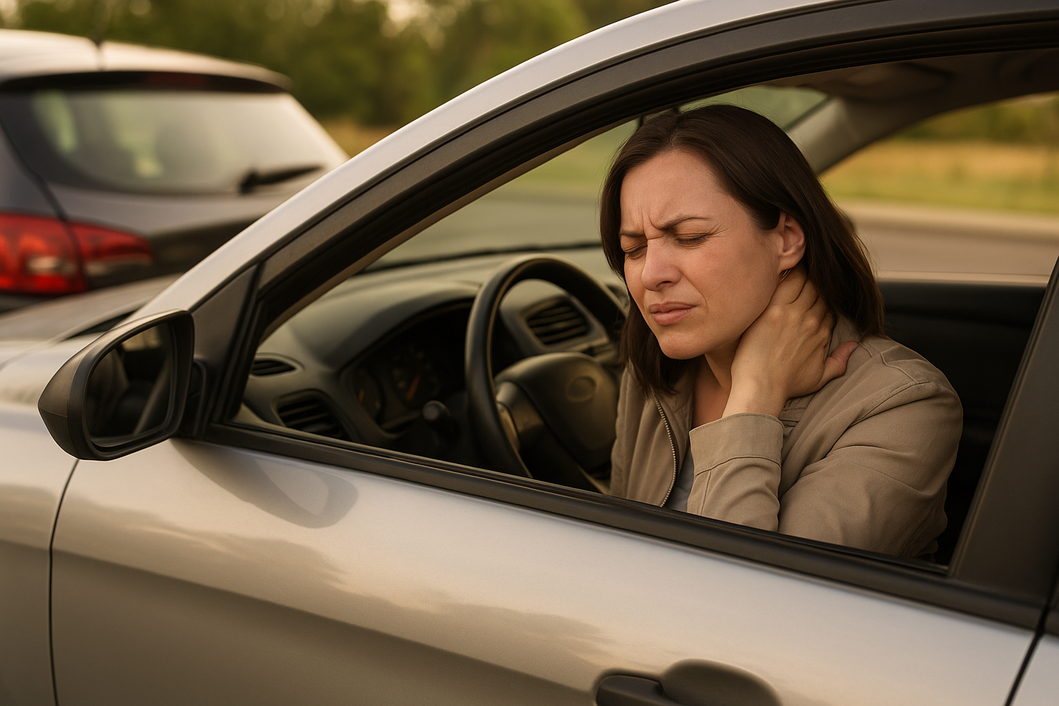 woman experiencing neck pain